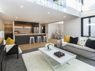 Living room and kitchen