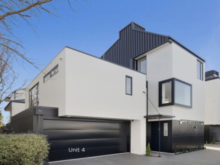 Large black and white house