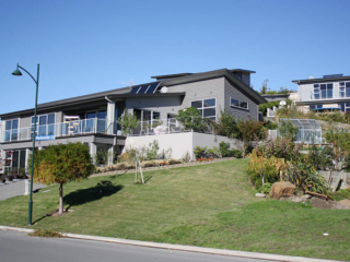 Front lawn of large home