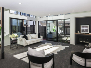 Large lounge room with large windows